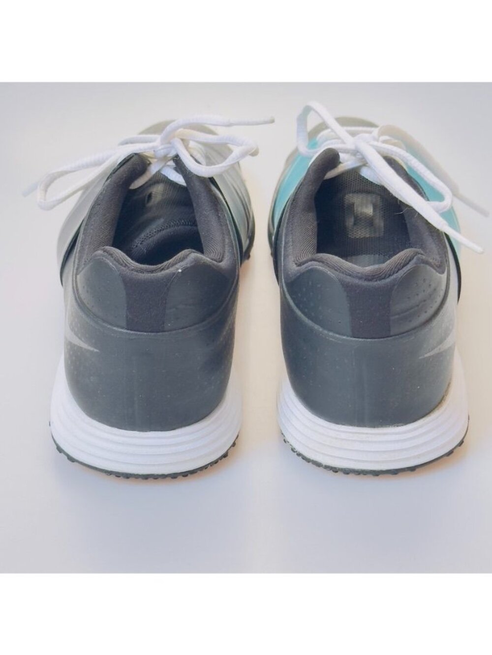 NIKE LUNARLON Women's Shoes Golf Black Blue Grey White Laces Size 7.5 - Picture 8 of 10